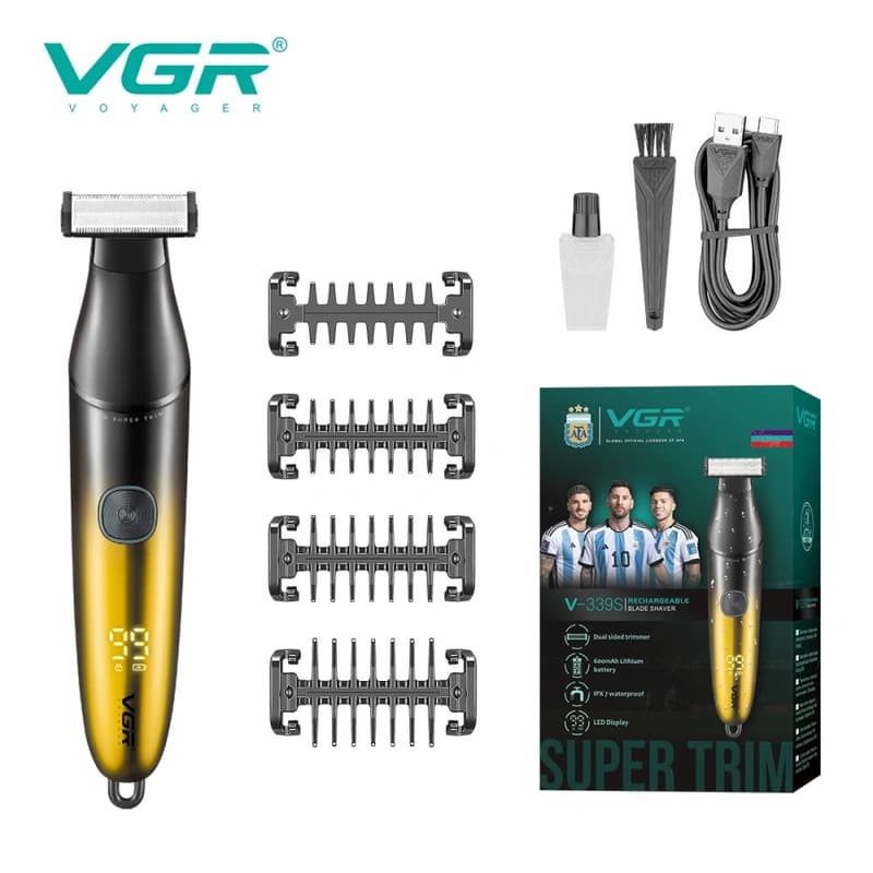 Электростанок VGR V-339S GOLD, 4 насадки, IPX7