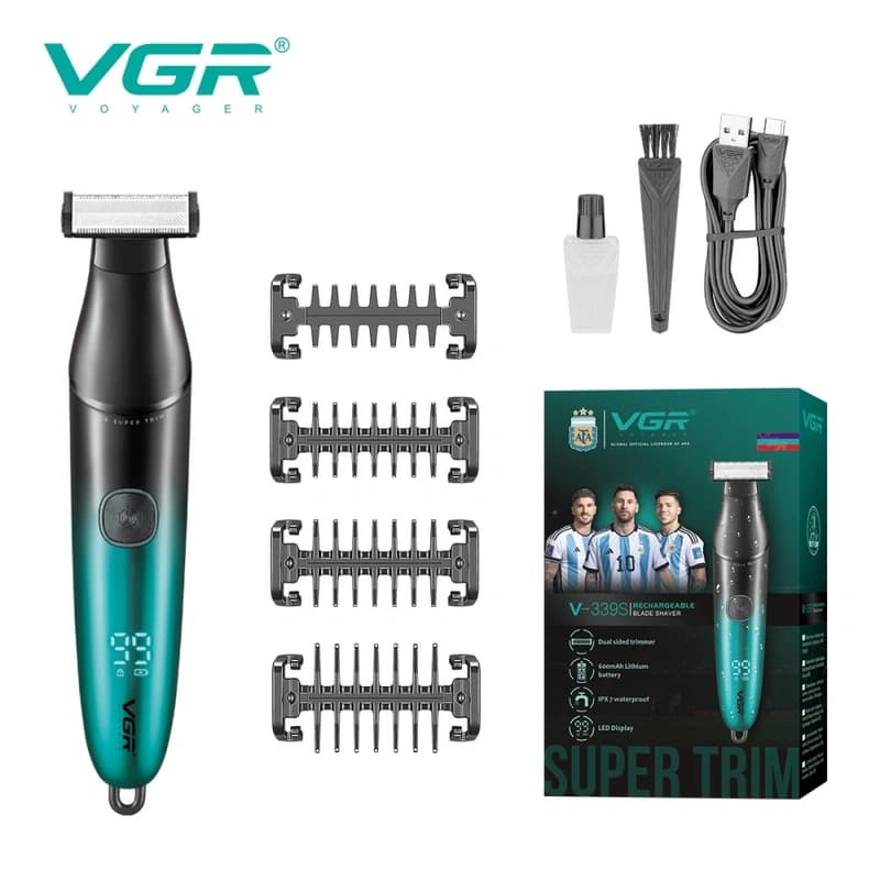 Электростанок VGR V-339S GREEN, 4 насадки, IPX7