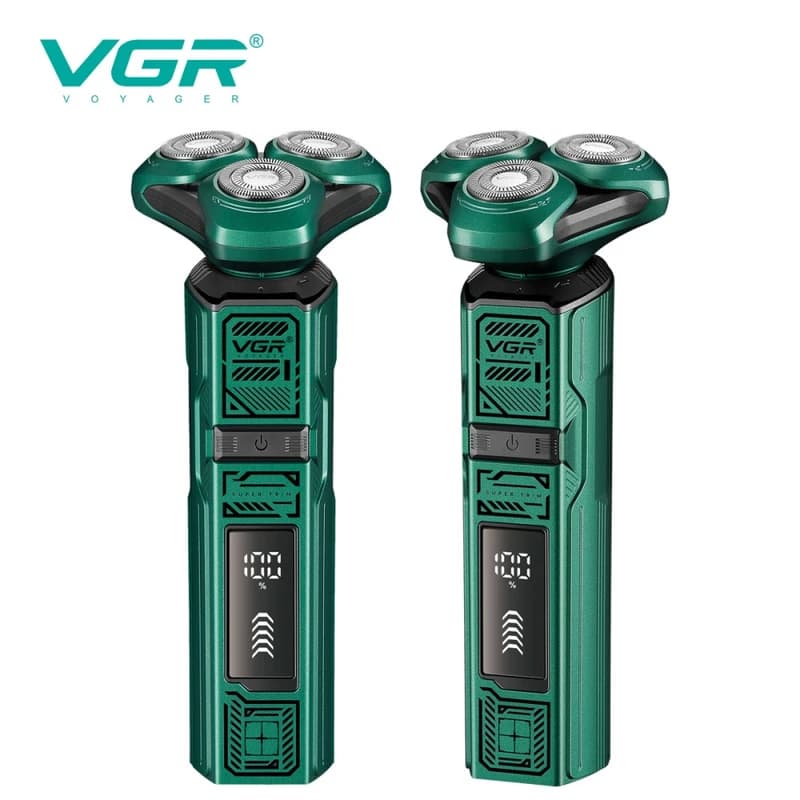 Електробритва VGR V-343, роторна, IPX6, 7500 RPM, LED display, фото 3