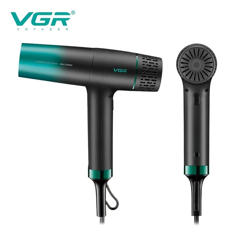 Фен професійний VGR V-442 BLACK, 3 швидкості, 3 режими температури, 110000 RPM, 1800-2200Вт, фото 9