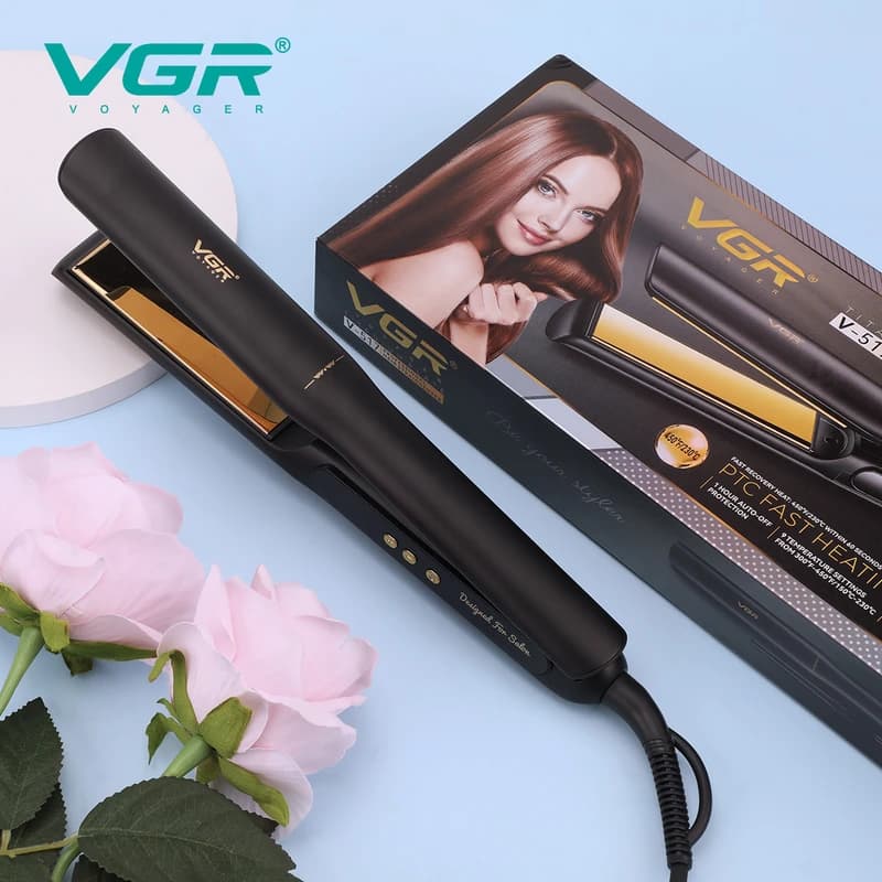 Выпрямитель для волос VGR V-517 BLACK, 150-230°C, титановое покрытие, LED display, фото 2