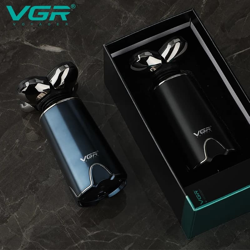 Электробритва VGR V-397 BLUE для мужчин, роторная для влажного и сухого бритья, IPX5, фото 5