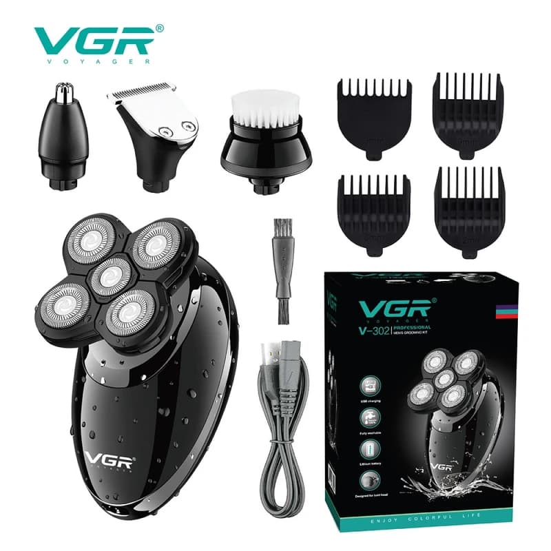 Электробритва VGR V-302, 8 насадок, IPX5