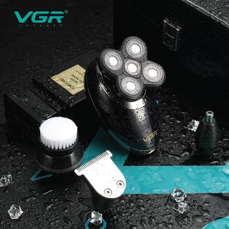 Електробритва VGR V-302, 8 насадок, IPX5, фото 4