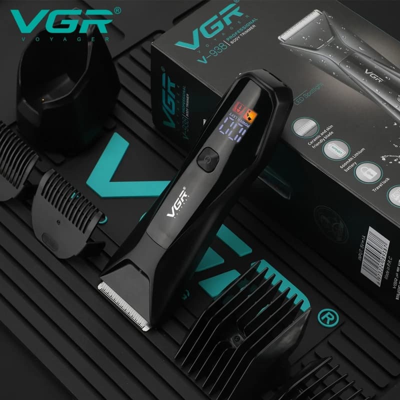 Тример VGR V-938, 4 насадки, LED display, фото 3