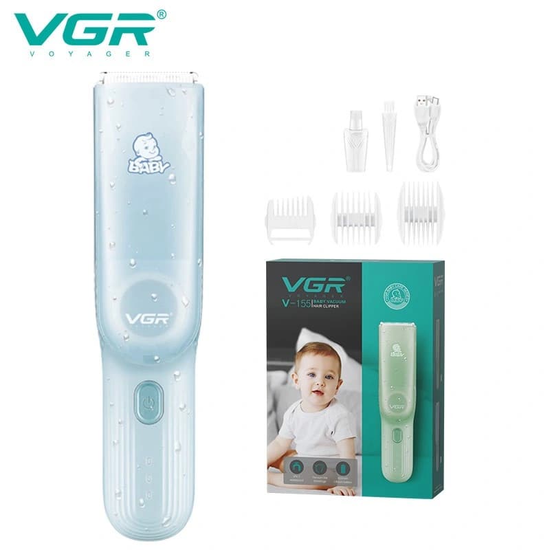 Детская машинка для стрижки с функцией сбора волос VGR V-155 BLUE