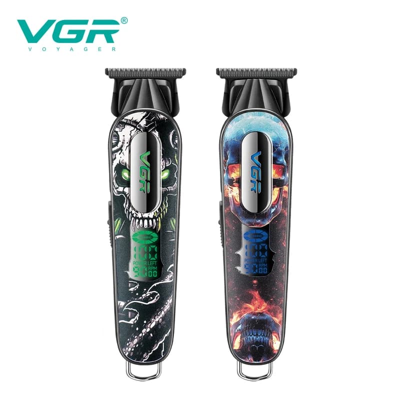 Тример VGR V-260 GREEN, 3 насадки, 2000mAh, 9000 RPM, LED display, фото 5