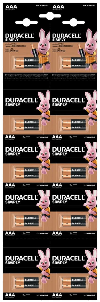 Батарейка Duracell LR3/AAA /B16/4*4/P15
