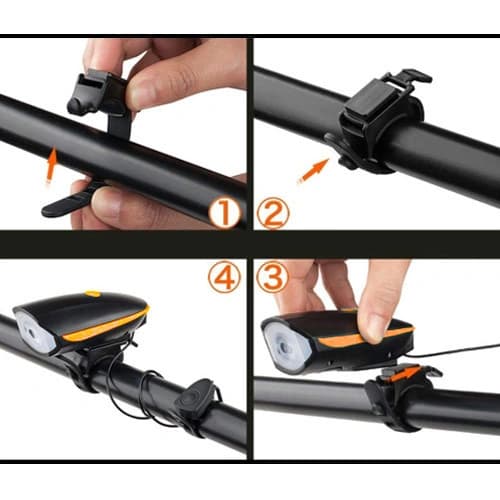 Велоліхтар із сигналом 7588, виносна кнопка, Waterproof, вбудований акумулятор 18650, ЗП microUSB — фото 5