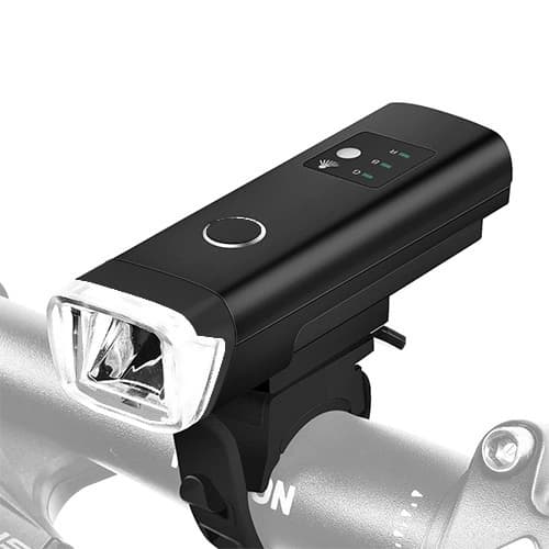 Велоліхтар HJ-047-XPG ULTRA LIGHT, ALUMINUM, AVTOLIGHT SENSOR, Waterproof, Li-Ion аккум., ЗП microUSB — фото 2