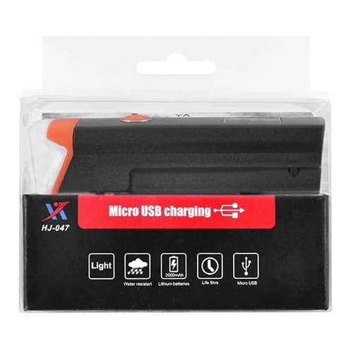 Велоліхтар HJ-047-XPG ULTRA LIGHT, ALUMINUM, AVTOLIGHT SENSOR, Waterproof, Li-Ion аккум., ЗП microUSB — фото 3