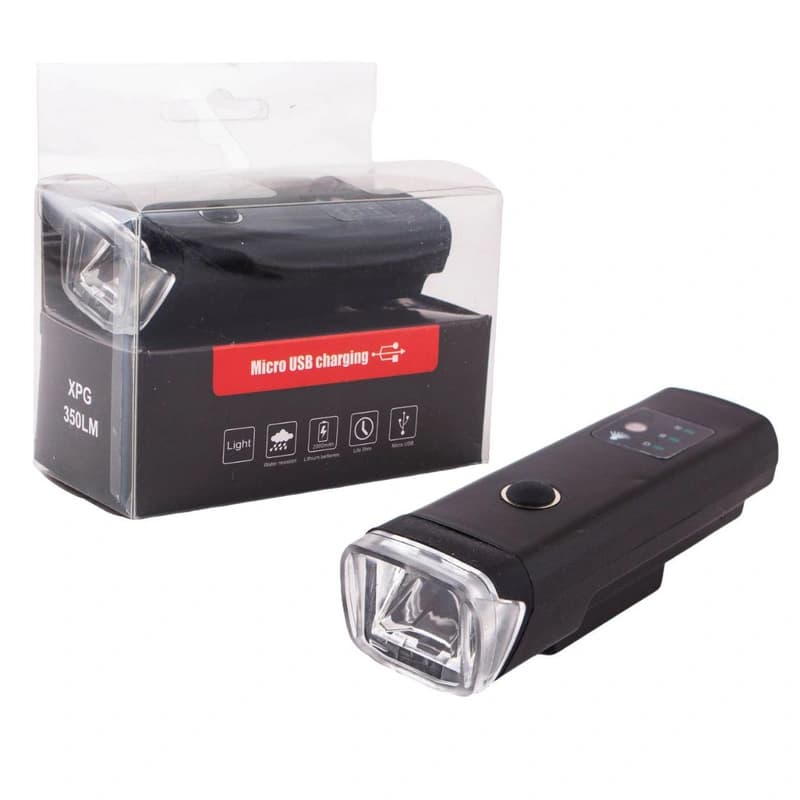Велоліхтар HJ-047-XPG ULTRA LIGHT, ALUMINUM, AVTOLIGHT SENSOR, Waterproof, Li-Ion аккум., ЗП microUSB — фото 5
