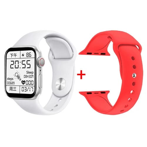 Smart Watch Series 6 Z32 PRO, 44mm Aluminium, 2 ремешка, red/white — фото 3