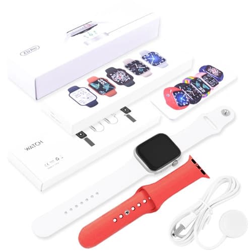 Smart Watch Series 6 Z32 PRO, 44mm Aluminium, 2 ремешка, red/white — фото 6