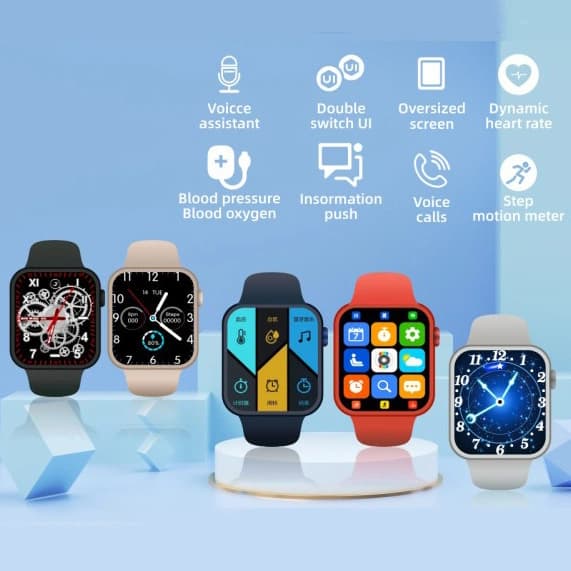 Smart Watch Series 6 Z32 PRO, 44mm Aluminium, 2 ремешка, red/white — фото 7