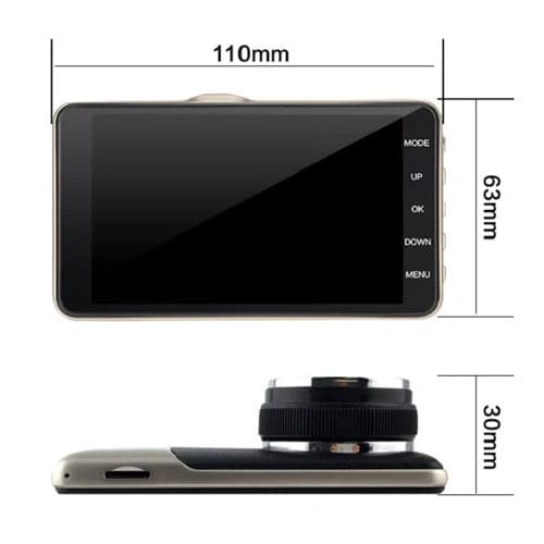 Автомобільний відеореєстратор X600, LCD 4'', Angel Lens, камери, 1080P Full HD, метал. Корпус — фото 3