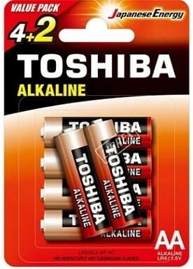 Батарейка Toshiba LR6 Red Alkaline /B6/4+2/P96