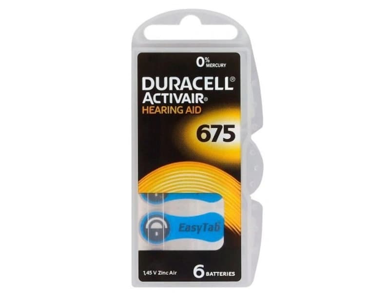 Батарейка для слухового аппарата Duracell 675 Activair