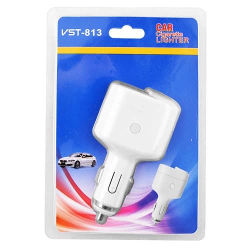 Автомобільна USB зарядка від прикурювача 12V VST-813, 2 USB — фото 4