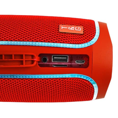 Bluetooth-колонка TG287, lightshow party, speakerphone, радио, red — фото 4