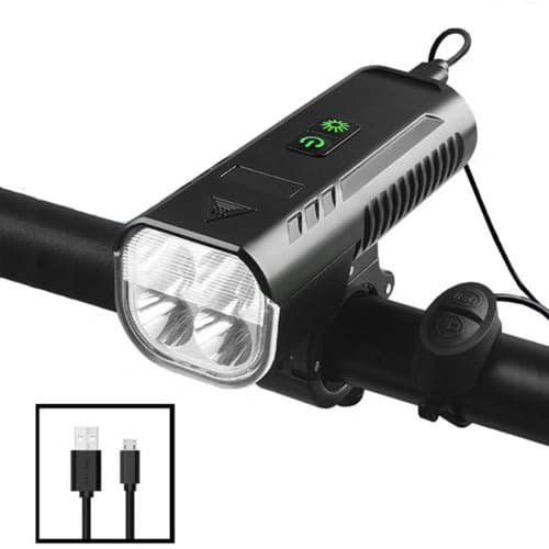 Велоліхтар із сигналом FY-336/2000-4T6, виносна кнопка, Waterproof, індикація заряду, Li-Ion акум., ЗП microUSB, Box — фото 3