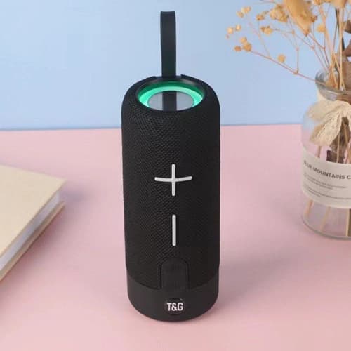 Bluetooth-колонка TG619C з RGB ПІДСВІЧУВАННЯМ, speakerphone, радіо, black — фото 1