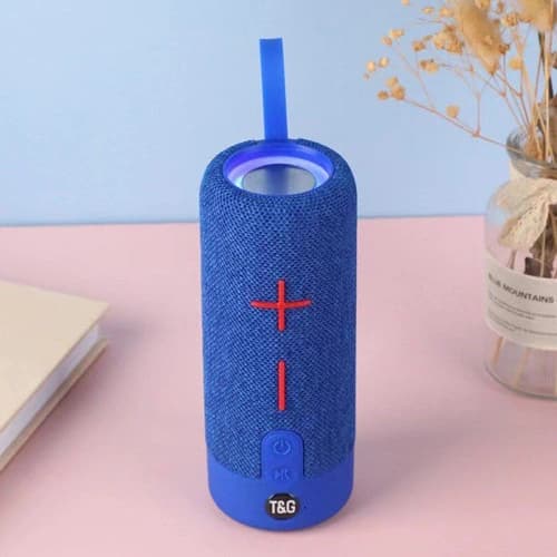Bluetooth-колонка TG619C з RGB ПІДСВІЧУВАННЯМ, speakerphone, радіо, blue — фото 1
