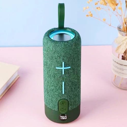 Bluetooth-колонка TG619C з RGB ПІДСВІЧУВАННЯМ, speakerphone, радіо, green — фото 1