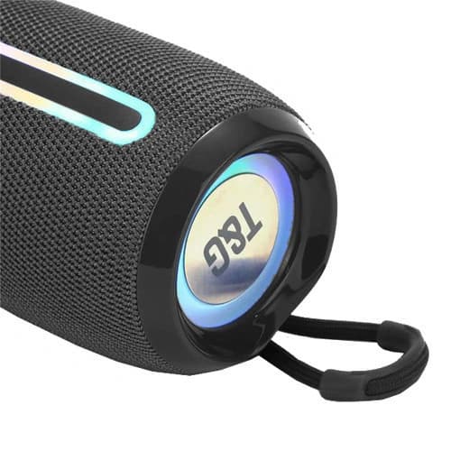 Bluetooth-колонка TG653 з RGB ПІДСВІЧУВАННЯМ, speakerphone, радіо, black — фото 3