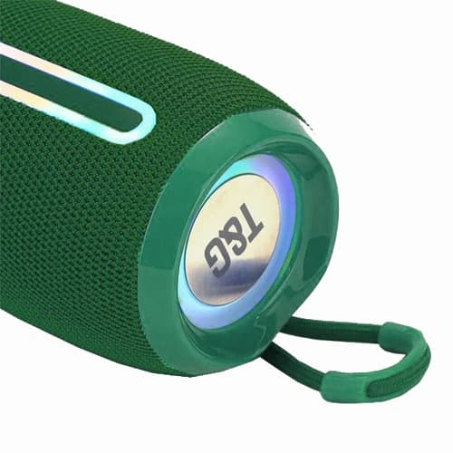 Bluetooth-колонка TG653 з RGB ПІДСВІЧУВАННЯМ, speakerphone, радіо, green — фото 3