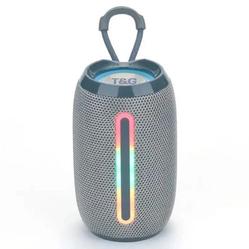 Bluetooth-колонка TG653 з RGB ПІДСВІЧУВАННЯМ, speakerphone, радіо, grey — фото 1