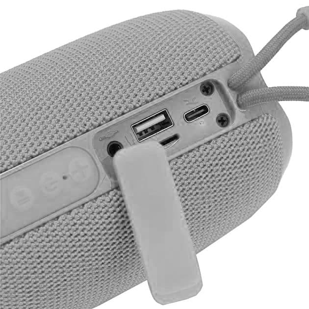 Bluetooth-колонка TG653 з RGB ПІДСВІЧУВАННЯМ, speakerphone, радіо, grey — фото 3