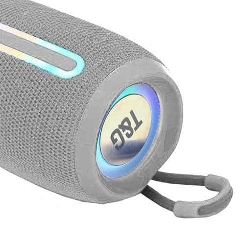 Bluetooth-колонка TG653 з RGB ПІДСВІЧУВАННЯМ, speakerphone, радіо, grey — фото 4