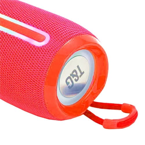 Bluetooth-колонка TG653 з RGB ПІДСВІЧУВАННЯМ, speakerphone, радіо, red — фото 2