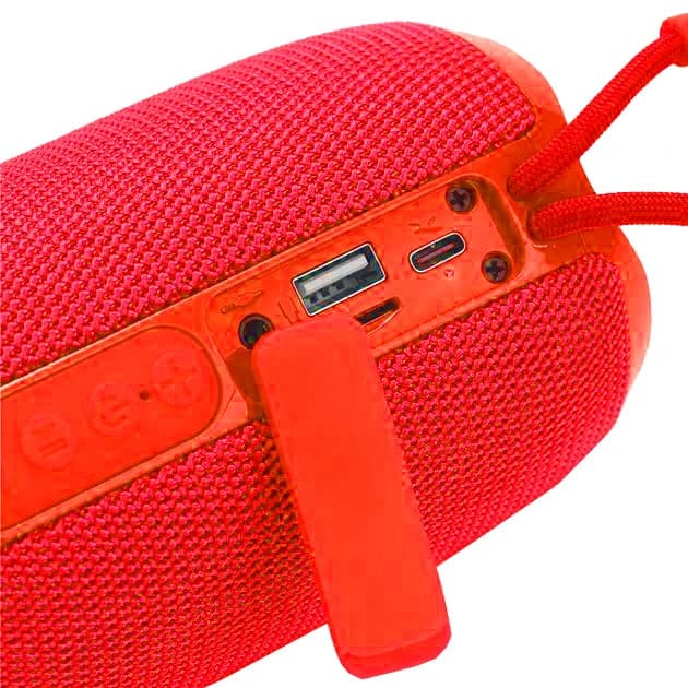 Bluetooth-колонка TG653 з RGB ПІДСВІЧУВАННЯМ, speakerphone, радіо, red — фото 4