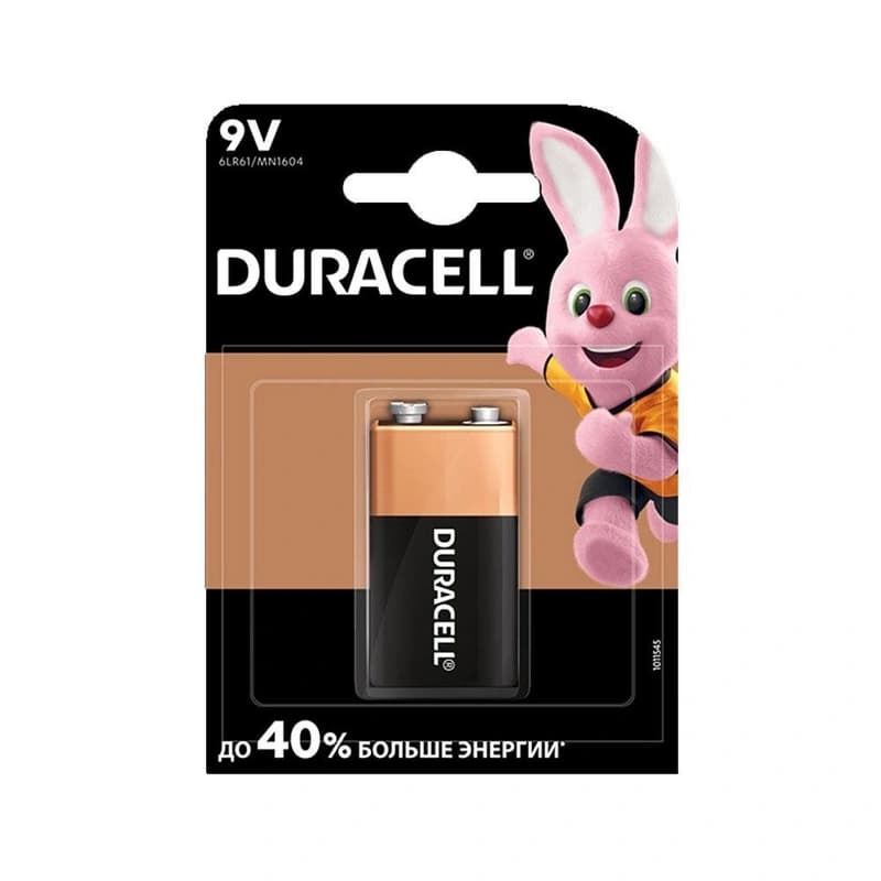Батарейка крона Duracell 9V/6LR61