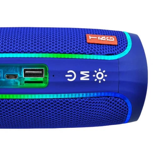 Bluetooth-колонка TG288 з RGB ПІДСВІЧУВАННЯМ, speakerphone, радіо, blue — фото 3