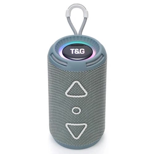 Bluetooth-колонка TG656 з RGB ПІДСВІЧУВАННЯМ, speakerphone, радіо, grey — фото 1