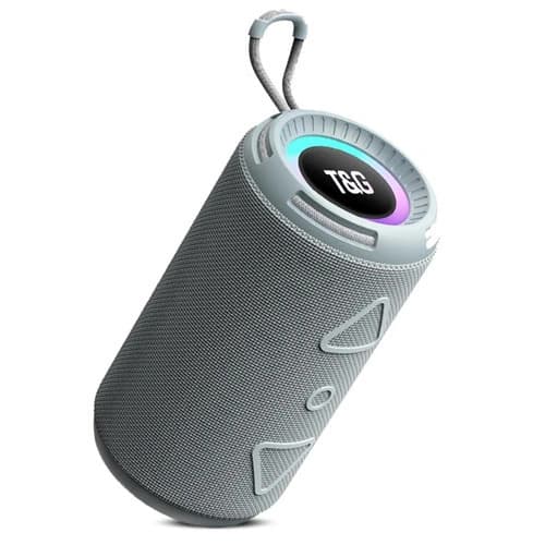 Bluetooth-колонка TG656 з RGB ПІДСВІЧУВАННЯМ, speakerphone, радіо, grey — фото 3