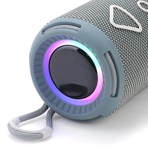 Bluetooth-колонка TG656 з RGB ПІДСВІЧУВАННЯМ, speakerphone, радіо, grey — фото 5