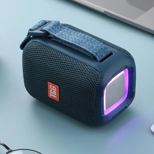 Bluetooth-колонка TG339 з RGB ПІДСВІЧУВАННЯМ, speakerphone, радіо, blue — фото 2