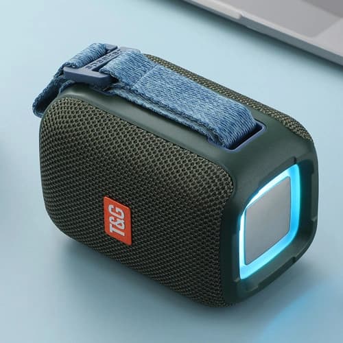 Bluetooth-колонка TG339 з RGB ПІДСВІЧУВАННЯМ, speakerphone, радіо, green — фото 2