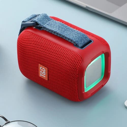 Bluetooth-колонка TG339 з RGB ПІДСВІЧУВАННЯМ, speakerphone, радіо, red — фото 2