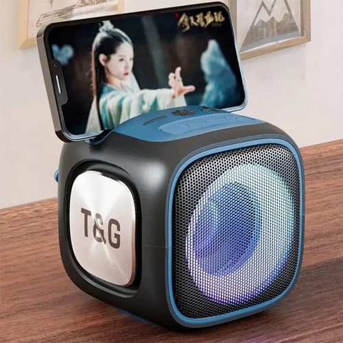 Bluetooth-колонка TG359 з RGB ПІДСВІЧУВАННЯМ, speakerphone, радіо, black — фото 2