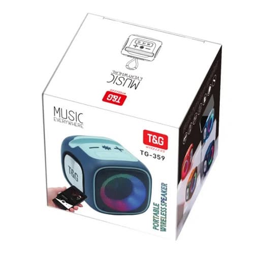 Bluetooth-колонка TG359 з RGB ПІДСВІЧУВАННЯМ, speakerphone, радіо, blue — фото 2