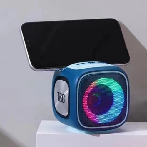 Bluetooth-колонка TG359 з RGB ПІДСВІЧУВАННЯМ, speakerphone, радіо, blue — фото 3