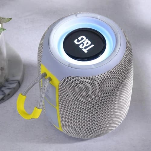 Bluetooth-колонка TG655 з RGB ПІДСВІЧУВАННЯМ, speakerphone, радіо, grey — фото 2