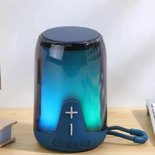 Bluetooth-колонка TG652 з RGB ПІДСВІЧУВАННЯМ, speakerphone, радіо, blue — фото 3