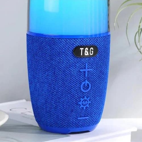 Bluetooth-колонка TG644 з RGB ПІДСВІЧУВАННЯМ, speakerphone, радіо, blue — фото 3