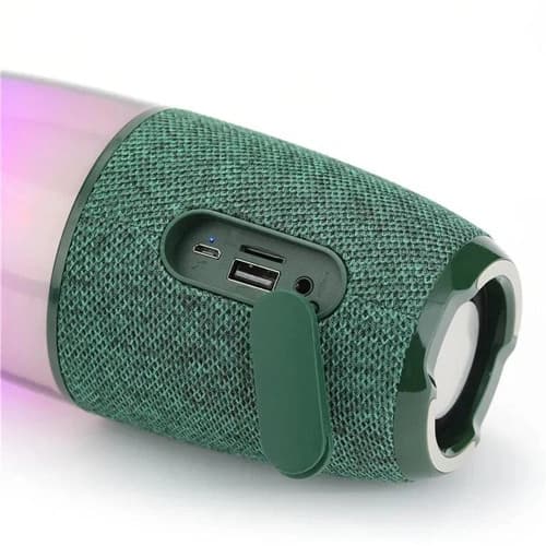 Bluetooth-колонка TG644 з RGB ПІДСВІЧУВАННЯМ, speakerphone, радіо, green — фото 3